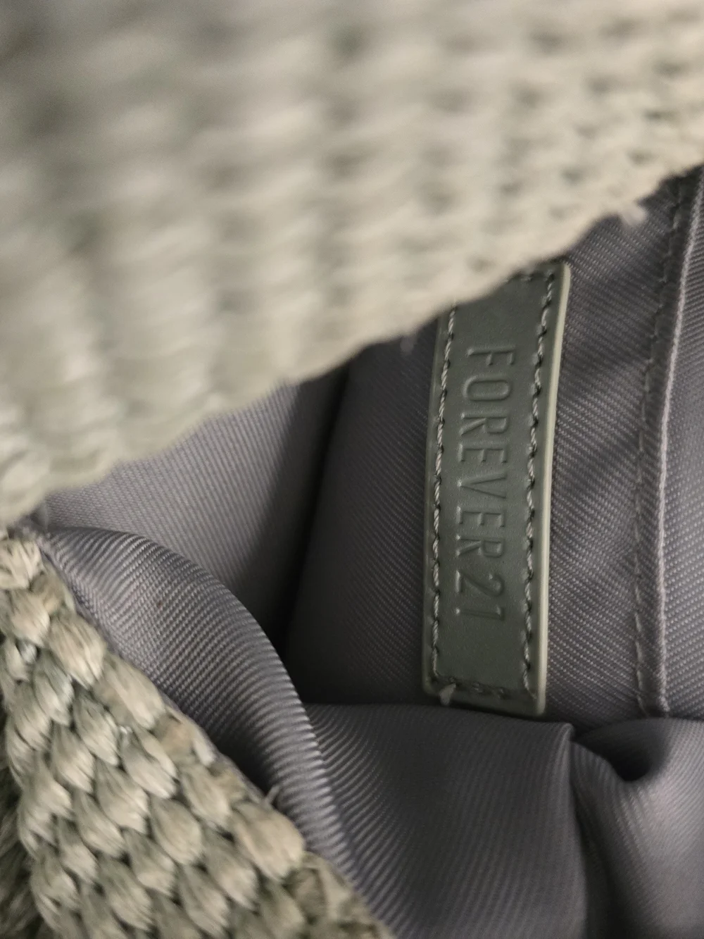 Forever 21 Woven Shoulder Bag in Sage Green